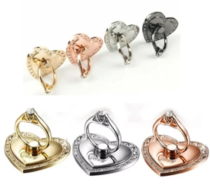 Mobile Phone Heart Ring Holder Finger Grip 360° Stand Mount for Mobile Phones - Picture 1 of 6