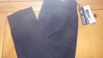 Jeans ajustados elásticos al tobillo Grazer negros tiro medio 5 bolsillos vaqueros nuevos con etiquetas Buffalo Foto 1 de 4