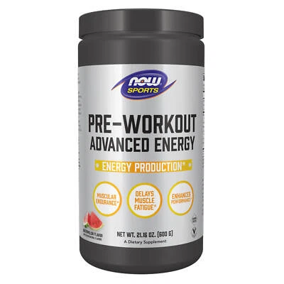NOW Sports Pre-Entrenamiento Producción Avanzada de Energía 2116 OZ, Sandía Foto 1 de 4