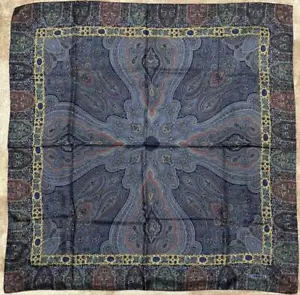 CHANEL Paisley Pattern Silk Scarf from Japan 03K - Picture 1 of 5
