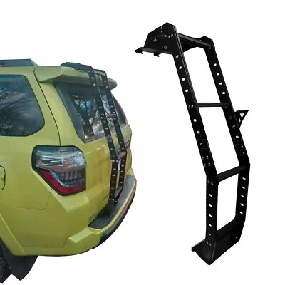 Escalera de escotilla trasera de acero negro para Toyota 4Runner 2010-2023 Foto 1 de 4