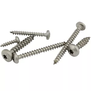 Spanplattenschrauben mit Rundkopf TX Holzschrauben SC9045 Edelstahl A2 V2A VA - Bild 1 von 3