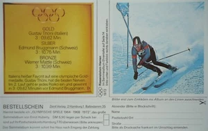 Bild 14 Huberty Olympia 1972 Riesenslalom Gold Thöni Italien Silber Bruggmann - Bild 1 von 1