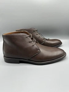 J Ferrar Men's Faux Leather Boots Size 10.5 Milden Brown - Picture 1 of 9