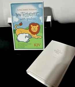 Pocket Bible New Testament With Psalms White Leather KJV Holman - Picture 1 of 4