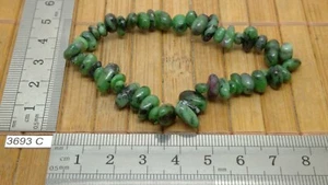 Bracelet baroque RUBIS SUR ZOISITE pierres roulée lithotherapie chips reiki - Picture 1 of 2