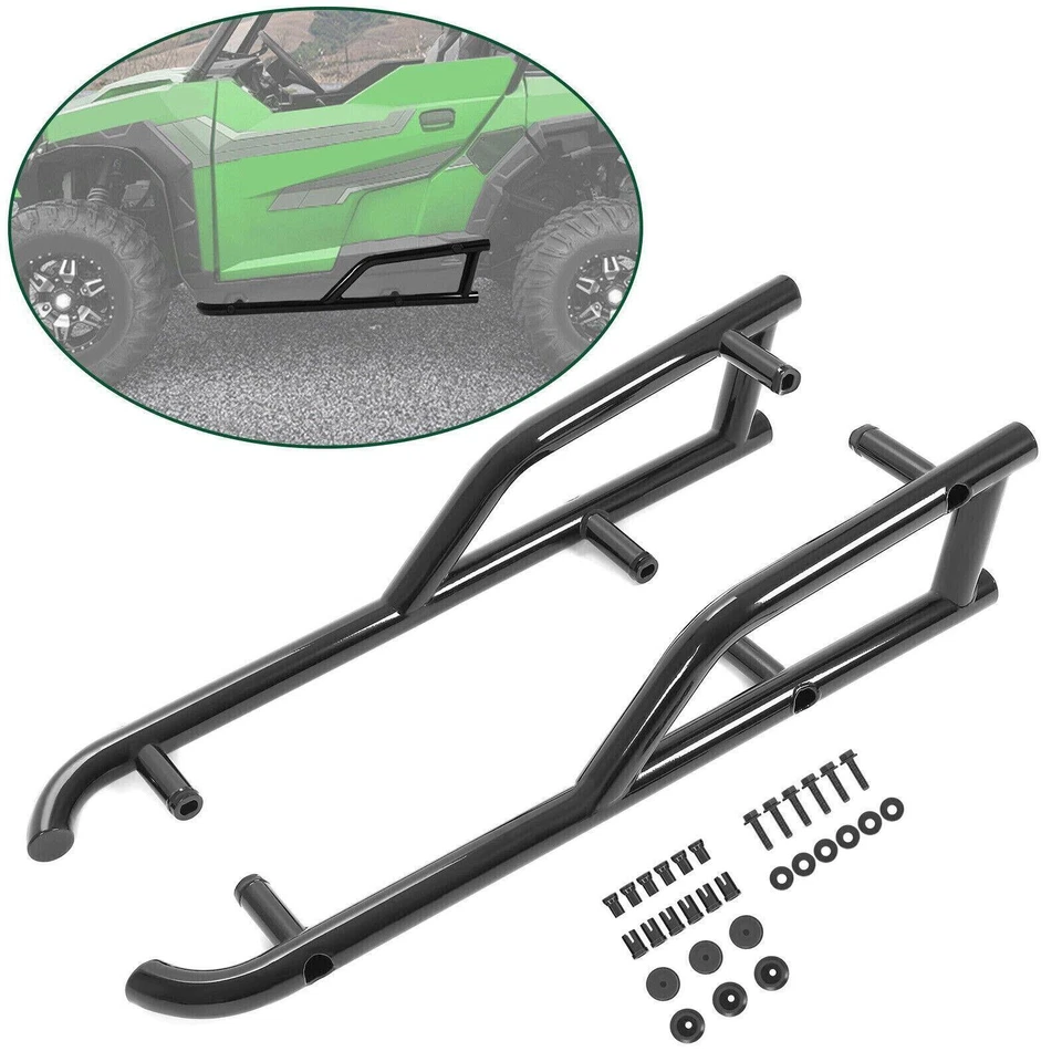 Deslizadores de roca Nerf Bar de acero 2 asientos para Polaris General 1000 2016-2025 Foto 1 de 4