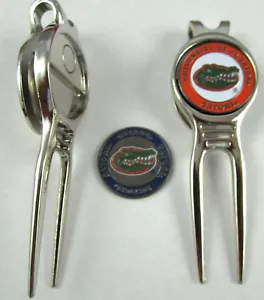 NCAA Golf Divot strumento di riparazione clip da cintura con marchio a sfera argento Florida Gators - Foto 1 di 1