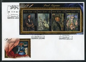 SIERRA LEONE 2023 PAUL CEZANNE PAINTINGS SHEET FIRST DAY COVER - Picture 1 of 1