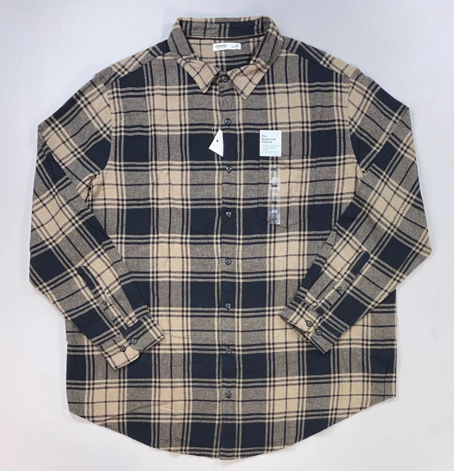 Men's Sonoma Big Man Supersoft Flannel Button Front Shirt One Chest Pocket NEW - Image 1 of 1