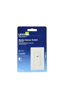 Leviton Interruttore a Parete Sensore di Movimento Decora Singolo Polo 2 Amp, Auto-On in Luce - Foto 1 di 13