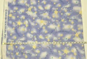 New Fleece Fabric By The Yard - Sweet Dreams By David Textiles - Picture 1 of 3