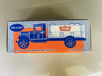 ERTL 1931 Hawkeye Tanker Truck Crown Oil Co. #1 en Serie #9652 Banco de Monedas Nuevo de Lote Antiguo Foto 1 de 4