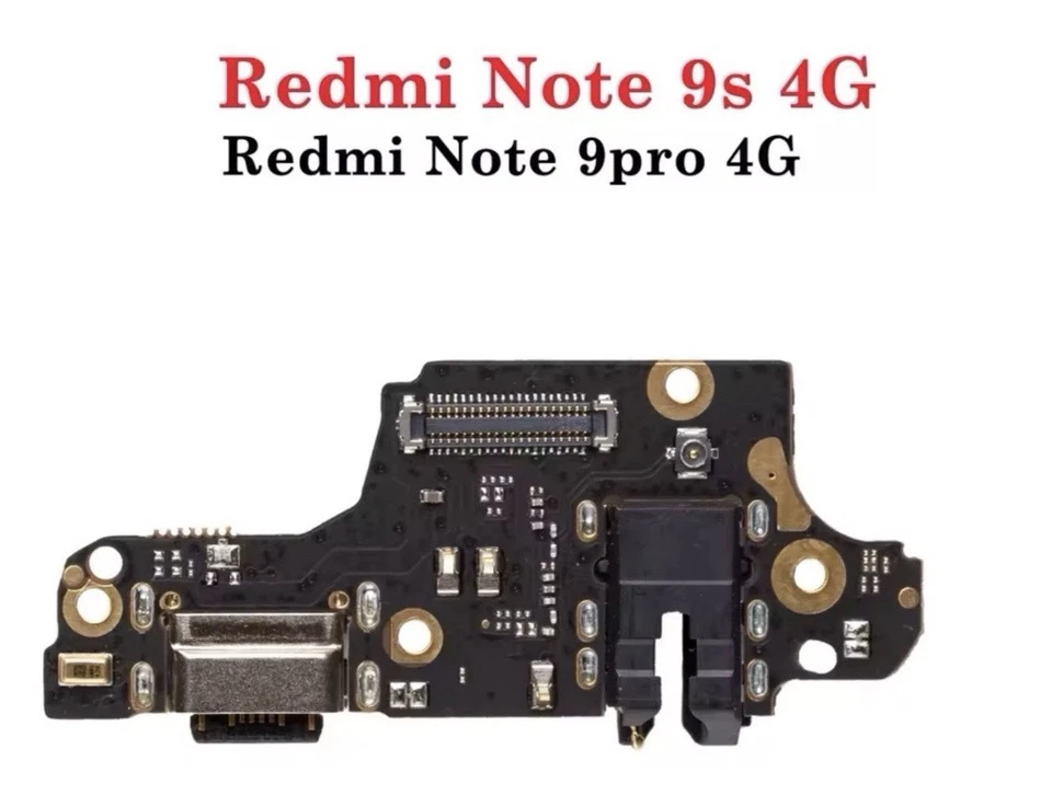Conector de base de puerto de carga para Xiaomi Redmi Note 9S 9 Pro conector para auriculares y micrófono Foto 1 de 1