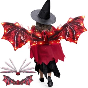 Glowing Dragon Wings for Kids Halloween Costume Set Party Cosplay Toy Child Gift - Picture 1 of 8