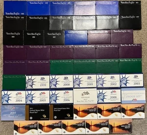 1968 to 2020 COMPLETE RUN US MINT PROOF SETS 53 ORIGINAL SETS - Picture 1 of 9