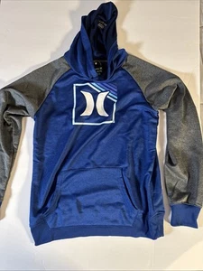 Gently Used Boy's Youth 18/20 Hurley Blue Sweatshirt Pullover Active Hoodie - Picture 1 of 3