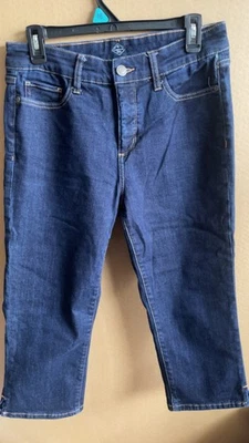 St. Johns Bay Talla 10 Azul Jeans Capri Pantalones Mujer Foto 1 de 4