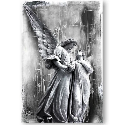 Leinwand Bild Engel Skulptur Wandbilder XXL Modern Kunst Max. 150x100x4cm 1989A - Bild 1 von 4