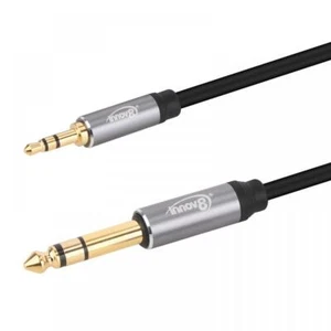 3.5mm to 6.35mm Male Stereo Audio Cable for Speaker Guitar Amplifier - Picture 1 of 9