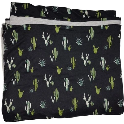 Cozys 亚利桑那州黑色仙人掌毛毯小号 40x45 灰色背面薄柔软聚酯纤维 — 第 1/4 张图片