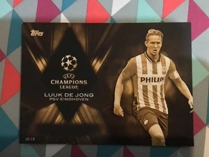 LUUK DE JONG Championship Pedigree 10/10 Made 2015-2016 Topps Champions UEFA 5X7 - Picture 1 of 2