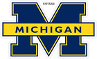 Michigan Stickers University of Mich Vinyl Decal (Choose Your Size) Football Mic