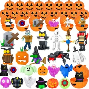 Halloween Party Favors for Kids, 48 Pcs Halloween Pumpkin with Halloween Squi... - Picture 1 of 6