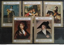 TS29 - Ajman MANAMA 1972 Mi. 786-790 MNH stamps - Goya Paintings
