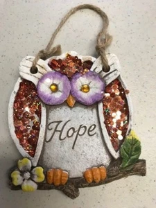 Orange Indoor oder Outdoor Eule hängende Wanddeko - Bild 1 von 4