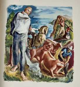 Walt Whitman Leaves of Grass Lewis Daniel Color Illustrations 1940 Hardcover - Picture 1 of 10