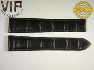 NUEVO OEM Auténtico Correa Cartier 19 mm Genuino Croco Color Negro - Imagen 1 de 2