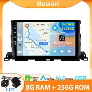 8+256G For Toyota Highlander 15-19 Car Radio Android 13 GPS NAVI CarPlay IPS USB - Picture 1 of 14
