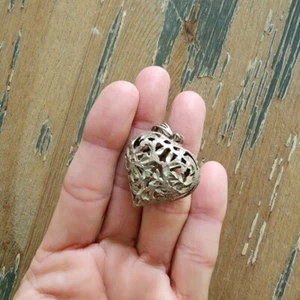 Heart Silver Pendant/ Charm For A Necklace - Picture 1 of 2