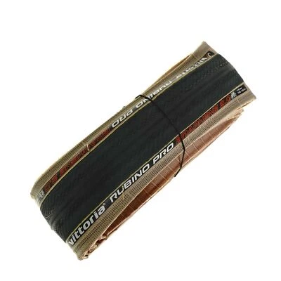 Vittoria Rubino Pro G2.0 Road Bike Tire 700 x 25C Para Black / Tan Skinwall