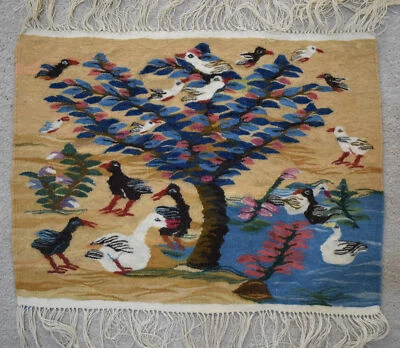 Tapiz colgante de pared tejido a mano de 1,9 pies - arte popular egipcio - decoración del hogar alfombra Kilim - Foto 1 de 4