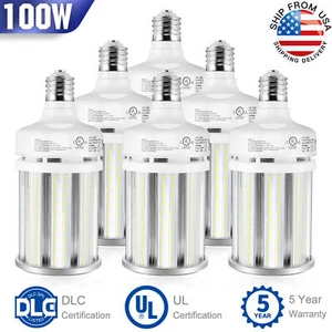 (6 Pack) LED Corn Bulb Lights 5000K Daylight E39 Mogul Base 100W For Warehouse - Picture 1 of 11