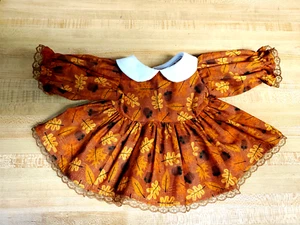 HERBST HERBST KLEID BLÄTTER EICHEL KRAGEN Knöpfe für 16" 17" CPK Cabbage Patch Puppe - Bild 1 von 5