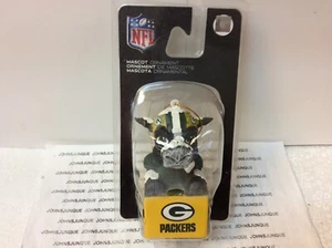 GREEN BAY PACKERS MASCOT ORNAMENT New in plastic casing NFL  Resin Ornament - Picture 1 of 2