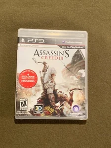 Sony PS3 PlayStation 3 Assassin's Creed III Video Game Rated M 4 Exclusive Missi - Picture 1 of 3