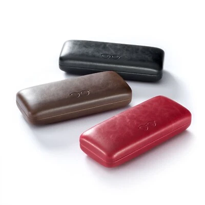 FEFI® – Hardcase Brillenetui im Leder-Look mit Brillenprägung + Mikrofasertuch - Bild 1 von 4