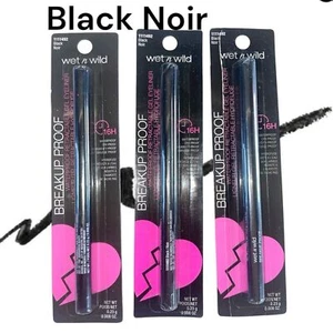3x Wet n Wild Breakup Proof Retractable Waterproof Eyeliner | Blackest Black new - Picture 1 of 4