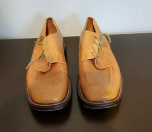 Vero Cuoio Lav. Artigiana Aldo Tan Leather Oxfords Men's Size 43 Shoes Italy - Picture 1 of 7