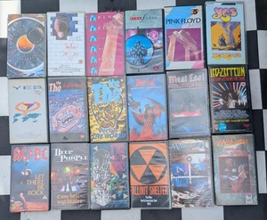 18 VHS Music Videos, Pink Floyd, Led Zeppelin, Yes, AC/DC, Meat Loaf, The Who - Picture 1 of 5