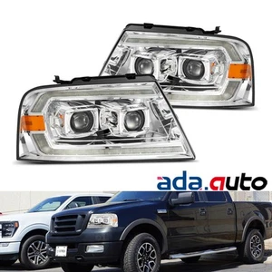 Fit 04-08 Ford F150/06-08 Lincoln Mark LT Projector PRO-Series Chrome Headlights - Picture 1 of 7