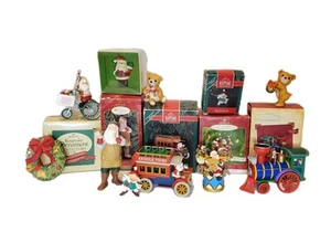 Hallmark Christmas Ornaments Lot Vtg Santa Kris Kringle Train Cinnamon Bear READ - Picture 1 of 4