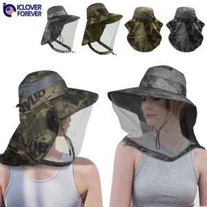 Sombrero de mosquitero con solapa de cuello insecto insecto malla gorra para pesca apicultura - Imagen 1 de 17