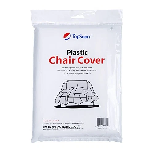 TopSoon 2 Plastic Chair Cover Sofa Protector Couch Furniture 46" X 76" Clear