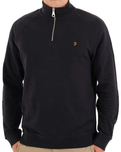 Farah Jim 1/4 Zip Sweat True Navy - Picture 1 of 3