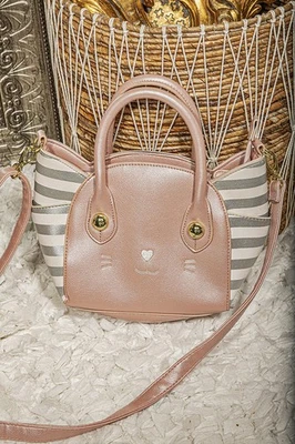 Luv Betsey Johnson Katt Cat Face Satchel Crossbody Bag Purse Animal Print - Image 1 of 4